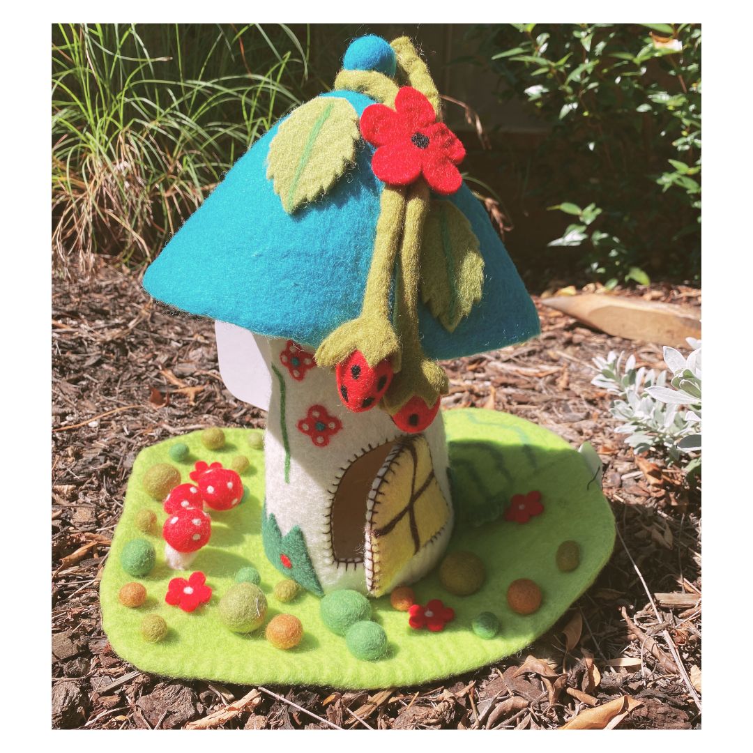 Tara Treasures Fairy Toadstool Garden Play Mat Playscape