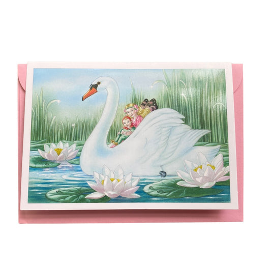Shirley Barber Swan Greeting Card