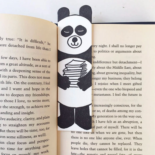 Panda Letterpress Bookmark