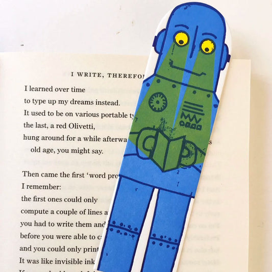 Robot Letterpress Bookmark