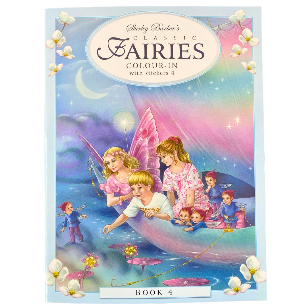 Shirley Barber Classic Fairies Colour-In with stickers Book 4