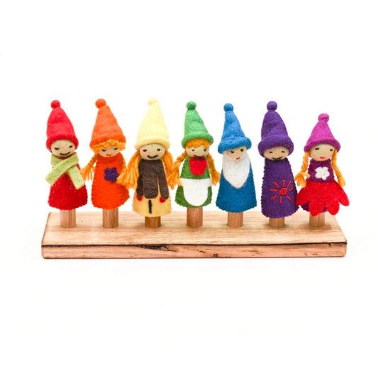 Tara Treasures Colourful Gnomes Finger Puppet Set