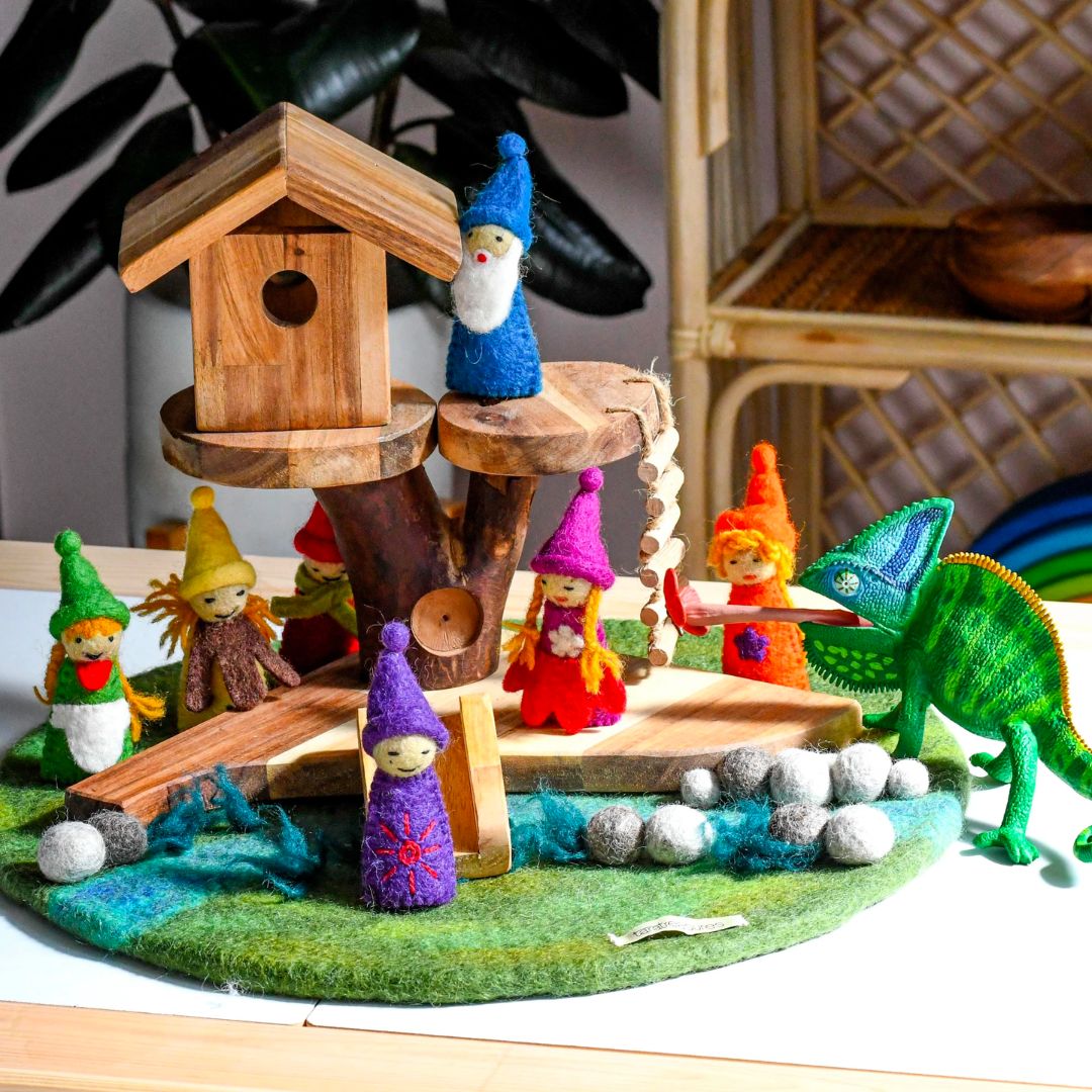 Tara Treasures Colourful Gnomes Finger Puppet Set