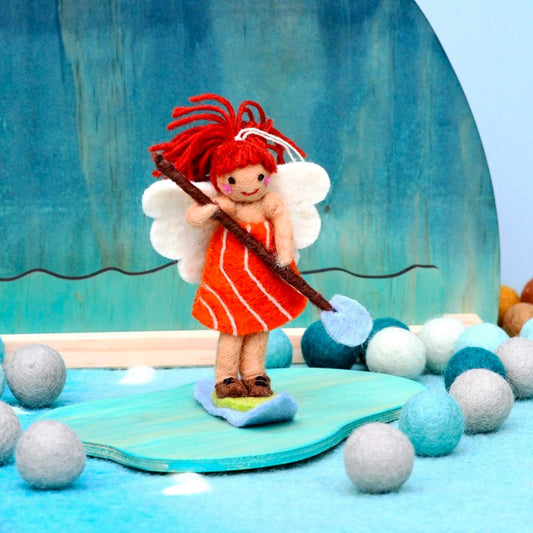 Tara Treasures Felt Stand Up Paddle Board Fairy - Orange Dress