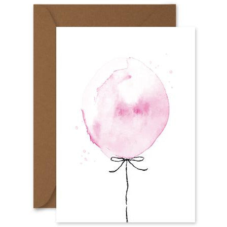 Pink Balloon- Greeting Card